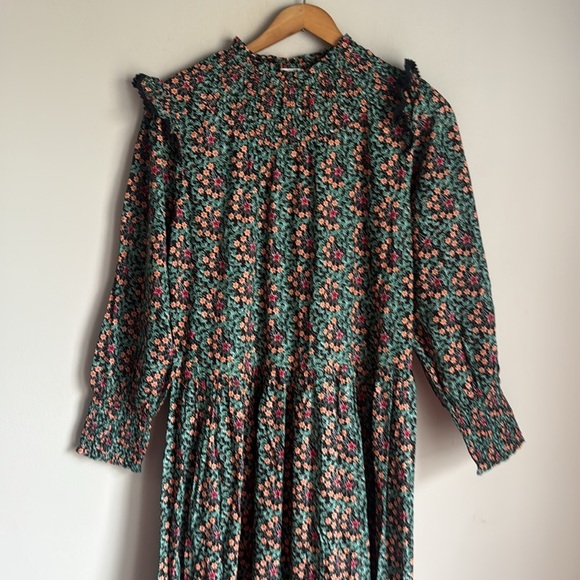 NEW Roller Rabbit Maxi Dress Etoiles Delfia Black Starry Print Small - Picture 3 of 11